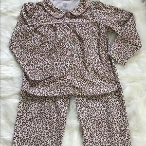Carters leopard print pajamas, girls size 4T